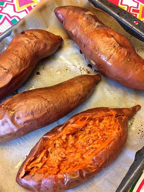 baked sweet potato in gas oven